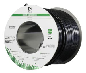 Deltaco TP-49F netværkskabel Sort 100 m Cat6 F/UTP (FTP)