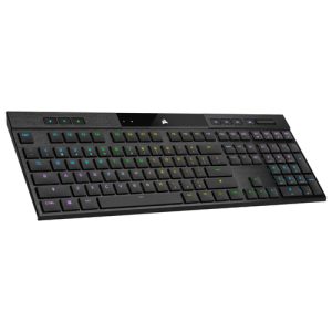 Corsair K100 AIR tastatur Spil USB + RF Wireless + Bluetooth QWERTY Nordisk Sort