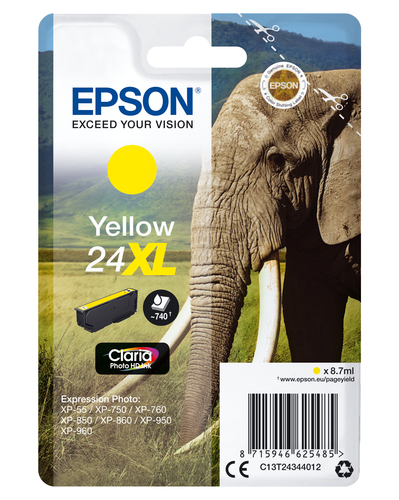 Epson Elephant C13T24344022 blækpatron 1 stk Original Gul