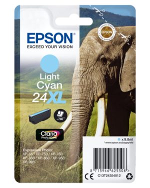 Epson Elephant C13T24354022 blækpatron 1 stk Original Højt (XL) udbytte Lys cyan