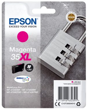 Epson Padlock C13T35934010 blækpatron 1 stk Original Højt (XL) udbytte Magenta