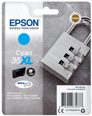 Epson Padlock C13T35924010 blækpatron 1 stk Original Højt (XL) udbytte Blå