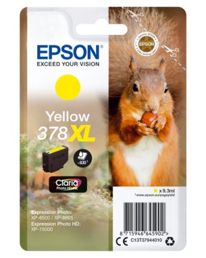 Epson Squirrel 378XL blækpatron 1 stk Original Højt (XL) udbytte Gul
