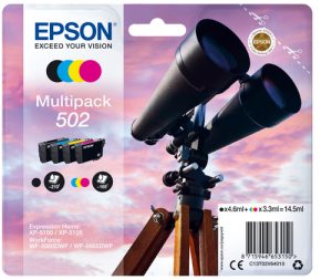 Epson 502 blækpatron 1 stk Original Standard udbytte Sort, Blå, Magenta, Gul