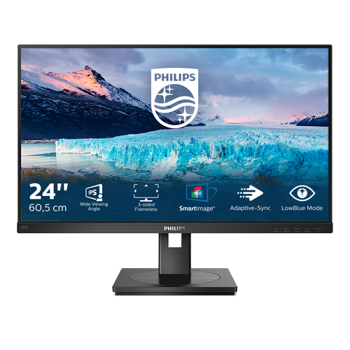 Philips S Line 242S1AE/00 computerskærm 60,5 cm (23.8") 1920 x 1080 pixel Fuld HD LED Sort