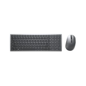 DELL KM7120W tastatur Mus inkluderet Kontor RF trådløs + Bluetooth QWERTY Nordisk Grå, Titanium