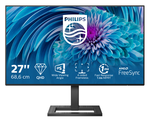 Philips E Line 275E2FAE/00 computerskærm 68,6 cm (27") 2560 x 1440 pixel Quad HD LED Sort