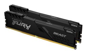 Kingston Technology FURY Beast 32GB 3200MT/s DDR4 CL16 DIMM (Sæt med 2) 1Gx8 Black