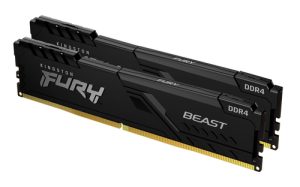 Kingston Technology FURY Beast 16GB 3600MT/s DDR4 CL17 DIMM (Sæt med 2) Black