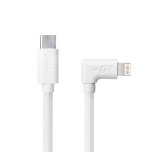 USB-C adapter cable, 8-Pin, PD, ABS, white, 2m