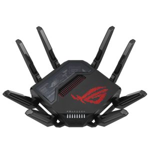 ASUS ROG Rapture GT-BE98 trådløs router 10 Gigabit Ethernet Quad-band (2.4 GHz / 5 GHz-1 / 5 GHz-2 / 6 GHz) Sort