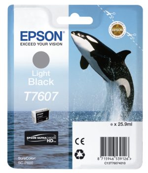 Epson T7607 blækpatron 1 stk Original Lys sort