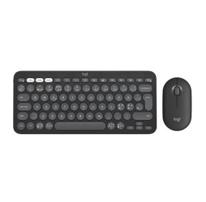 Logitech Pebble 2 Combo Wireless Keyboard/Mouse - Tonal Graphite - Tastatur & Mus sæt - Nordisk - Sort