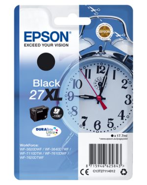 Epson Alarm clock C13T27114012 blækpatron 1 stk Original Højt (XL) udbytte Sort