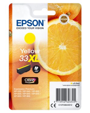 Epson Oranges C13T33644012 blækpatron 1 stk Original Højt (XL) udbytte Gul