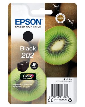 Epson Kiwi 202 blækpatron 1 stk Original Standard udbytte Sort