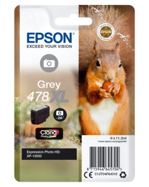 Epson Squirrel 478XL blækpatron 1 stk Original Højt (XL) udbytte Grå