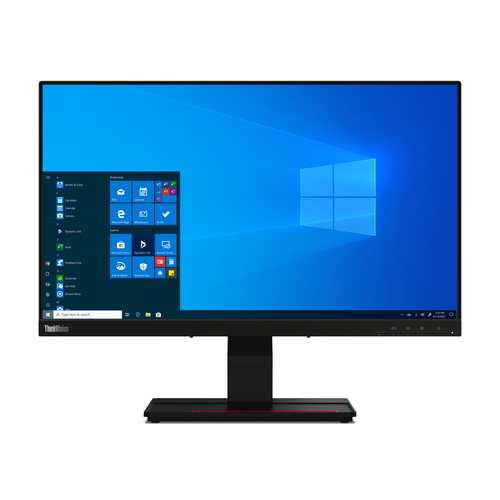 Lenovo ThinkVision T24t-20 computerskærm 60,5 cm (23.8") 1920 x 1080 pixel Fuld HD LED Berøringsskærm Kapacitiv Sort