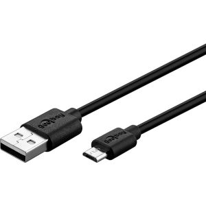 goobay USB-kabel - USB (han) til Micro-USB Type B (han) - USB 2.0 - sort