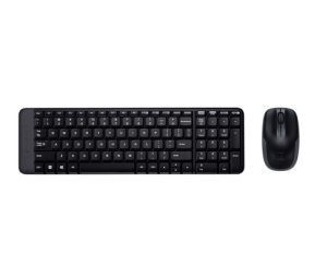 Logitech Wireless Combo MK220 tastatur Mus inkluderet Kontor USB Fransk Sort