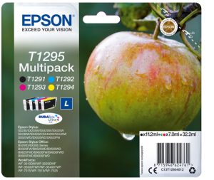 Epson Apple T1295 blækpatron 1 stk Original Sort, Blå, Magenta, Gul