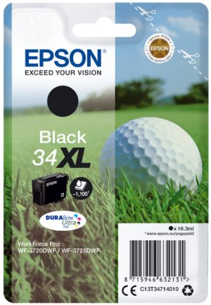 Epson Golf ball C13T34714010 blækpatron 1 stk Original Højt (XL) udbytte Sort