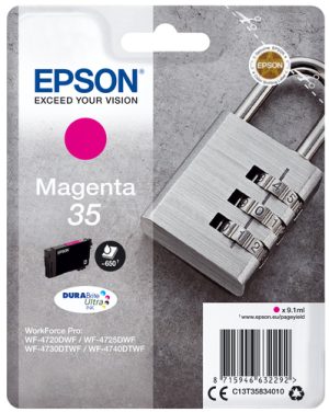 Epson Padlock C13T35834010 blækpatron 1 stk Original Standard udbytte Magenta