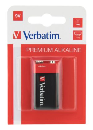 Verbatim batteri, 9V/6LR61, Alkaline, 1-pack