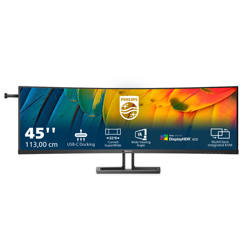 Philips 6000 series 45B1U6900C/00 computerskærm 113 cm (44.5") 5120 x 1440 pixel UltraWide Dual Quad HD LED Sort