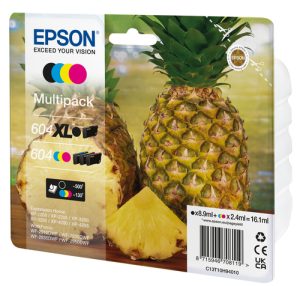 Epson 604XL blækpatron 4 stk Original Højt (XL) udbytte Sort, Blå, Magenta, Gul