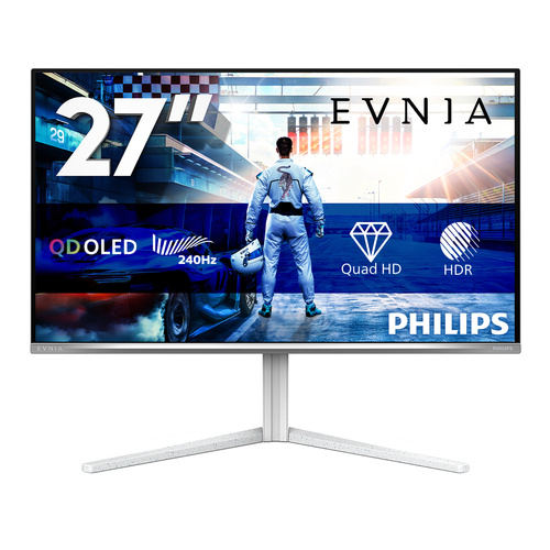 Philips Evnia 6000 27M2N6501L/00 computerskærm 67,3 cm (26.5") 2560 x 1440 pixel Quad HD QD-OLED Hvid