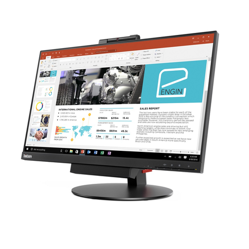 Lenovo 10QYPAT1UK computerskærm 60,5 cm (23.8") 1920 x 1080 pixel Fuld HD LED Sort