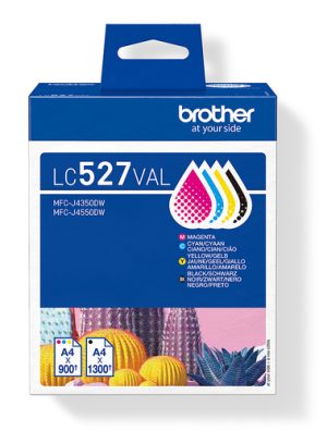 Brother LC527VAL blækpatron 4 stk Original Sort, Blå, Magenta, Gul