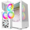 KONFIRMAND: SNOW WHITE - Kabinet, CPU-Køler, 2 ARGB Blæsere og Strømforsyning - BUNDLE