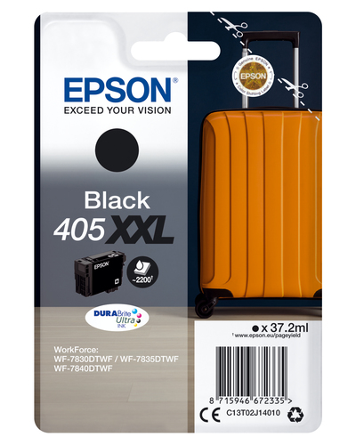 Epson 405XXL DURABrite Ultra Ink blækpatron 1 stk Original Ekstra (Super) højt udbytte Sort
