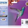 Epson Hummingbird T0807 blækpatron 1 stk Original Sort, Blå, Lys cyan, Lys magenta, Magenta, Gul
