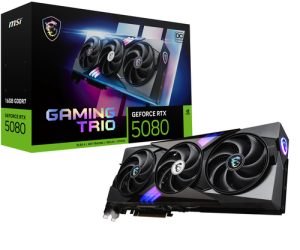 MSI GAMING GEFORCE RTX 5080 16G TRIO OC grafikkort NVIDIA 16 GB GDDR7
