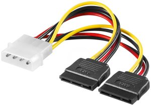 Goobay SATA Power Adapter 4Pin Molex -> 2x15Pin SATA Power
