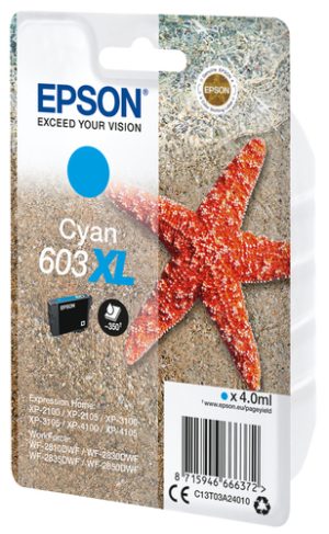Epson C13T03A24010 blækpatron 1 stk Original Højt (XL) udbytte Blå