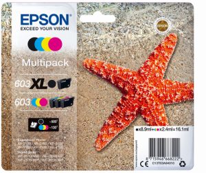 Epson 603 XL blækpatron 1 stk Original Højt (XL) udbytte Sort, Blå, Magenta, Gul