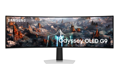 Samsung G93SC computerskærm 124,5 cm (49") 5120 x 1440 pixel Dual QHD OLED Sølv