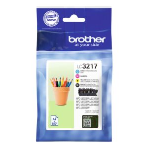 Brother LC-3217VAL blækpatron 4 stk Original Sort, Blå, Magenta, Gul