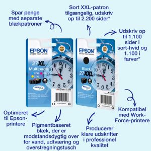 Epson Alarm clock Singlepack Black 27XXL DURABrite Ultra Ink