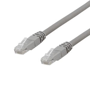 Deltaco U/UTP Cat6a Netværkskabel, 25m, 500MHz, LSZH, grå