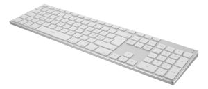 Deltaco TB-402 tastatur Universel Bluetooth QWERTY Nordisk Sølv