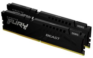 Kingston Technology FURY Beast 128 GB 5600 MT/s DDR5 CL36 DIMM (sæt med 2) Sort