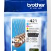 Brother LC421VAL blækpatron 4 stk Original Standard udbytte Sort, Blå, Magenta, Gul